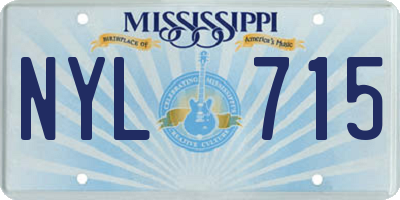 MS license plate NYL715