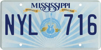 MS license plate NYL716