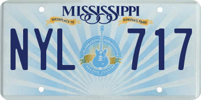 MS license plate NYL717