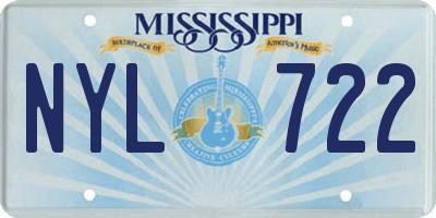 MS license plate NYL722