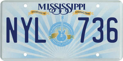 MS license plate NYL736