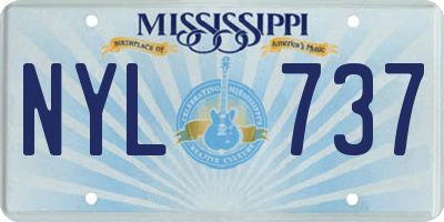 MS license plate NYL737