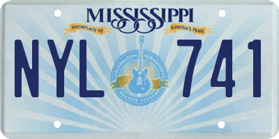 MS license plate NYL741
