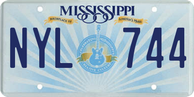 MS license plate NYL744