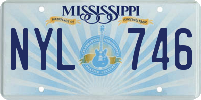 MS license plate NYL746