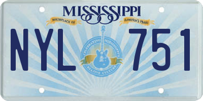 MS license plate NYL751