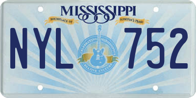 MS license plate NYL752
