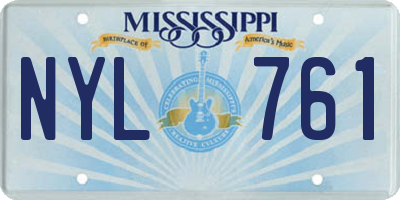 MS license plate NYL761