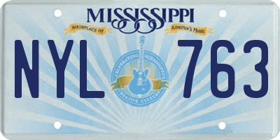 MS license plate NYL763