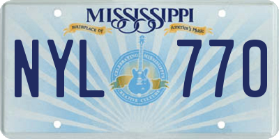MS license plate NYL770