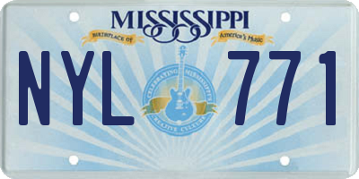 MS license plate NYL771