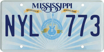 MS license plate NYL773
