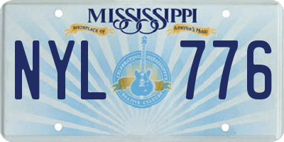 MS license plate NYL776