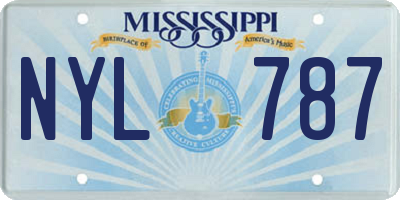 MS license plate NYL787