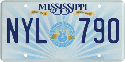 MS license plate NYL790