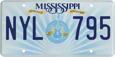 MS license plate NYL795