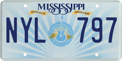 MS license plate NYL797