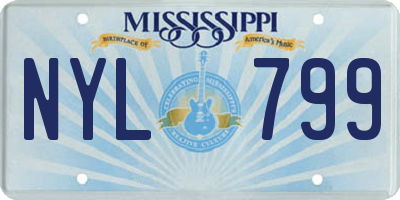 MS license plate NYL799