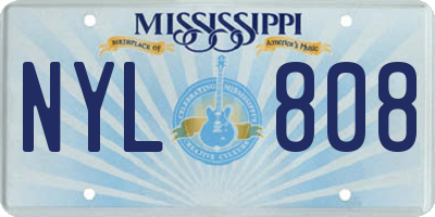 MS license plate NYL808