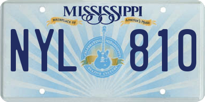 MS license plate NYL810