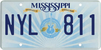 MS license plate NYL811