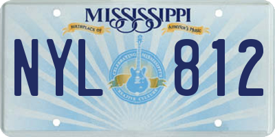 MS license plate NYL812
