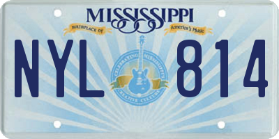 MS license plate NYL814