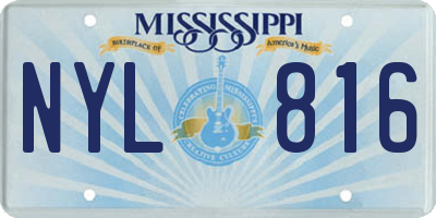 MS license plate NYL816