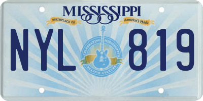 MS license plate NYL819