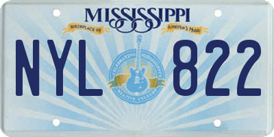 MS license plate NYL822