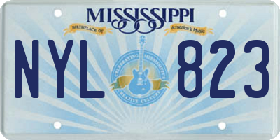MS license plate NYL823