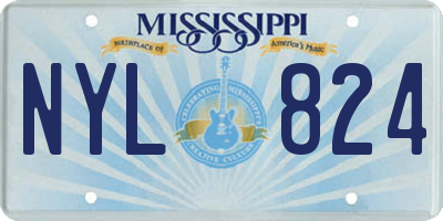 MS license plate NYL824