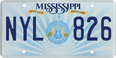 MS license plate NYL826