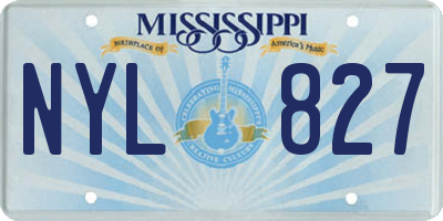 MS license plate NYL827