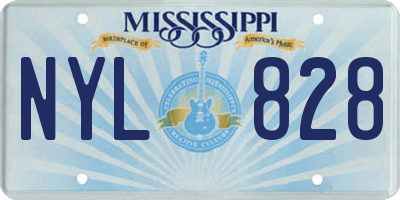 MS license plate NYL828