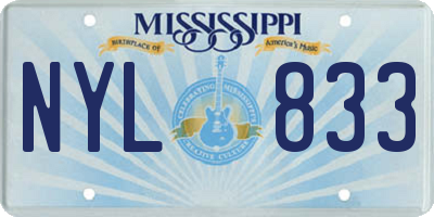 MS license plate NYL833