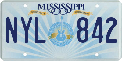 MS license plate NYL842