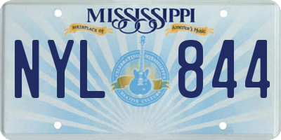 MS license plate NYL844