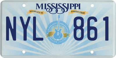 MS license plate NYL861