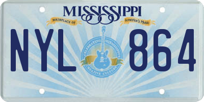 MS license plate NYL864