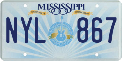 MS license plate NYL867