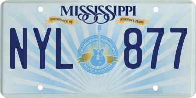MS license plate NYL877