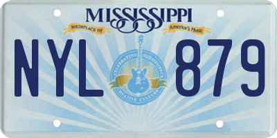 MS license plate NYL879