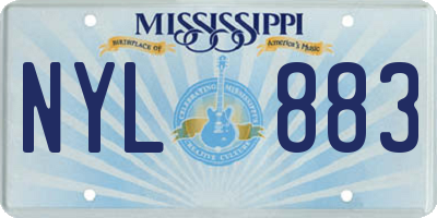 MS license plate NYL883