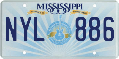 MS license plate NYL886