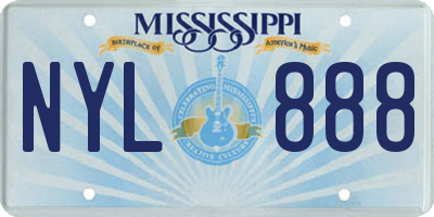 MS license plate NYL888