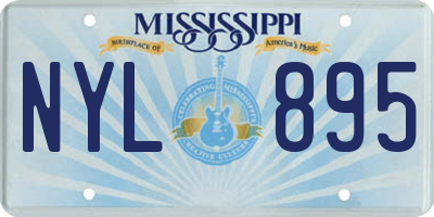 MS license plate NYL895