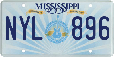 MS license plate NYL896