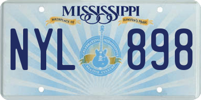 MS license plate NYL898