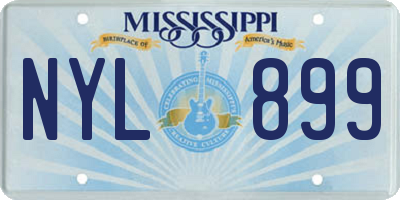 MS license plate NYL899